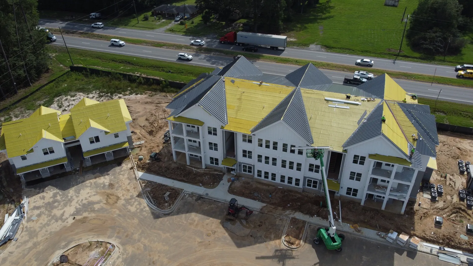 A coastal Georgia roof being secured against weather damage